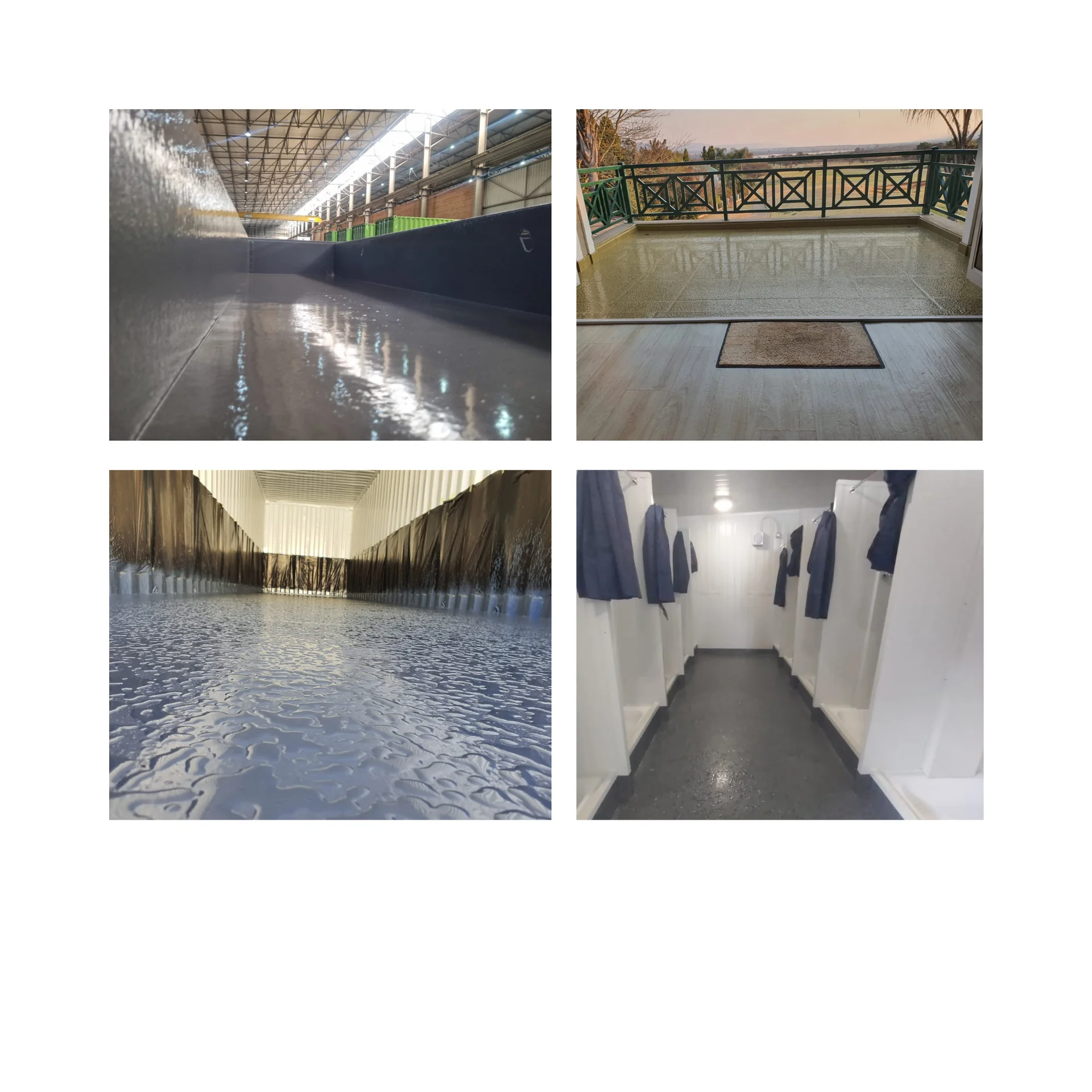 Industrial chemical resistant flooring coating tank lining