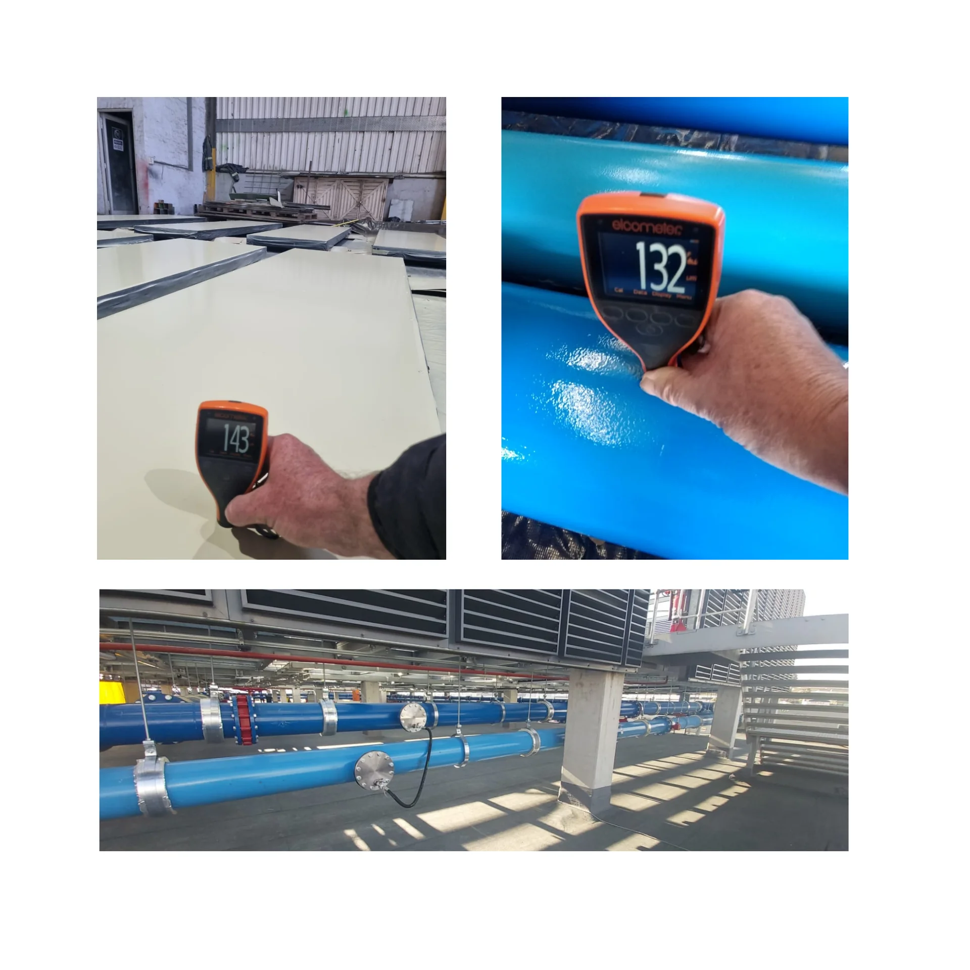Industrial coating inspection and quality assurance testing